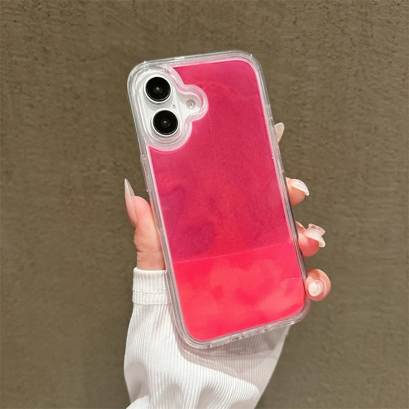 ✨ “BlingNTech Floating Glow Quicksand Glitter Case — Luminous Liquid Shine Cover for iPhone 14 15 16 17 Pro Max | Night Glow Glam Shell for Trendy Queens” ✨
