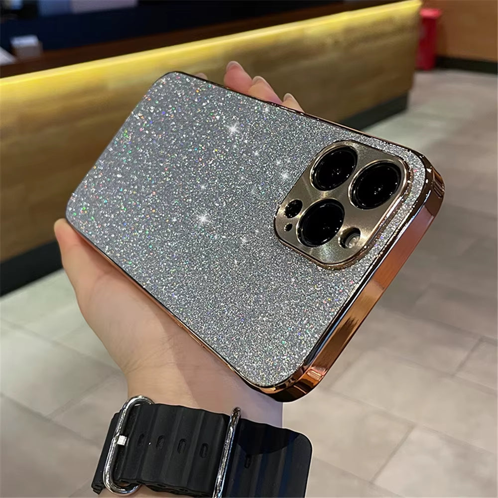 ✨ BlingNtecH Luxury Glitter Gem Diamond Case — Sparkling Plating for iPhone 17–13 Pro Max