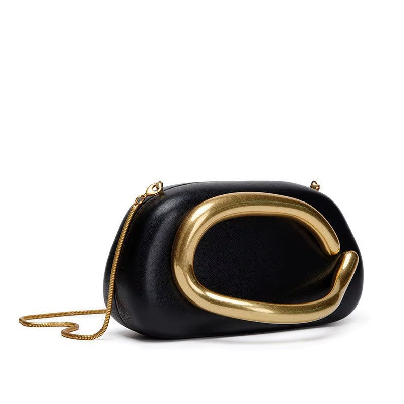 BlingNtecH Vintage Gold Oval Chain Clutch π«