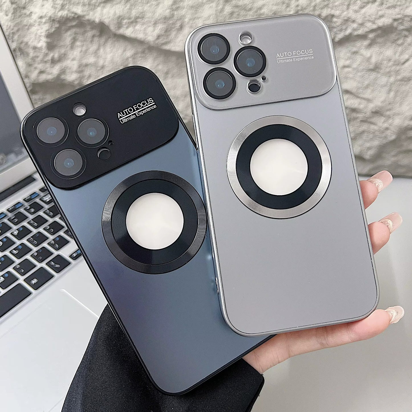 ✨ Bling Titanium Metallic Matte Case — iPhone 17 16 15 14 Plus 13 Pro Max | Magnetic Magsafe Lens Protection