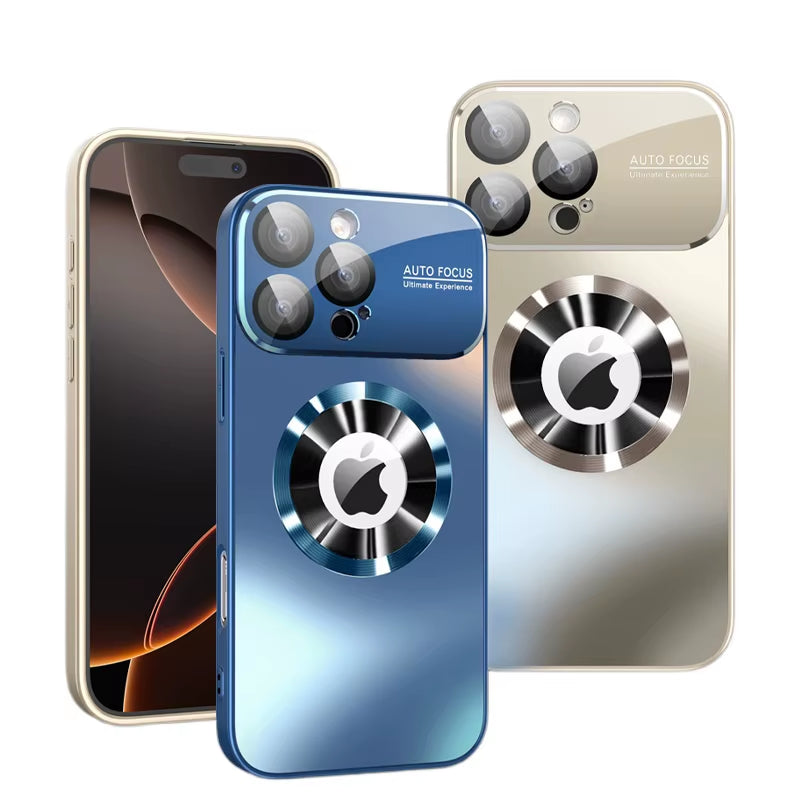 ✨ Bling Titanium Metallic Matte Case — iPhone 17 16 15 14 Plus 13 Pro Max | Magnetic Magsafe Lens Protection