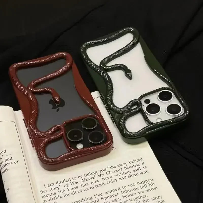 💠 BlingNTech Serpent Luxe Hollow Plated Frame Case for iPhone 17 | 16 | 15 | 14 | 13 Pro Max – Diamond-Edge Lens Guard & Shockproof Glam Cover