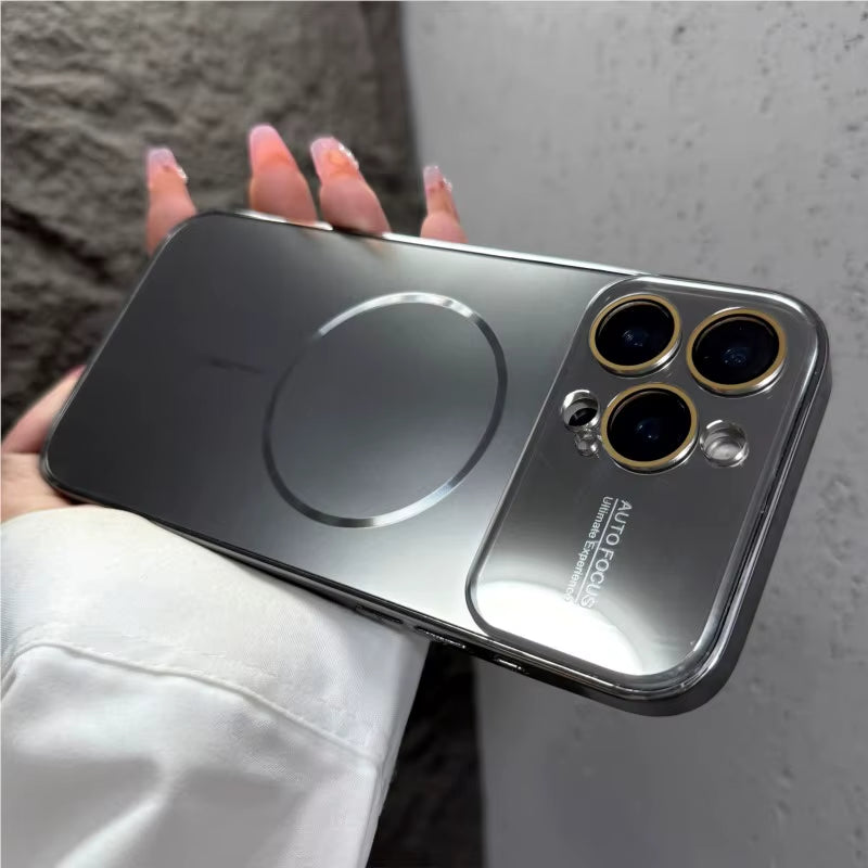 BlingNtecH Matte AG Nano Magnetic Case β Magsafe Ready Tempered Glass Shield for iPhone 17 | 16 | 15 | 14 Pro Max | 17 Air