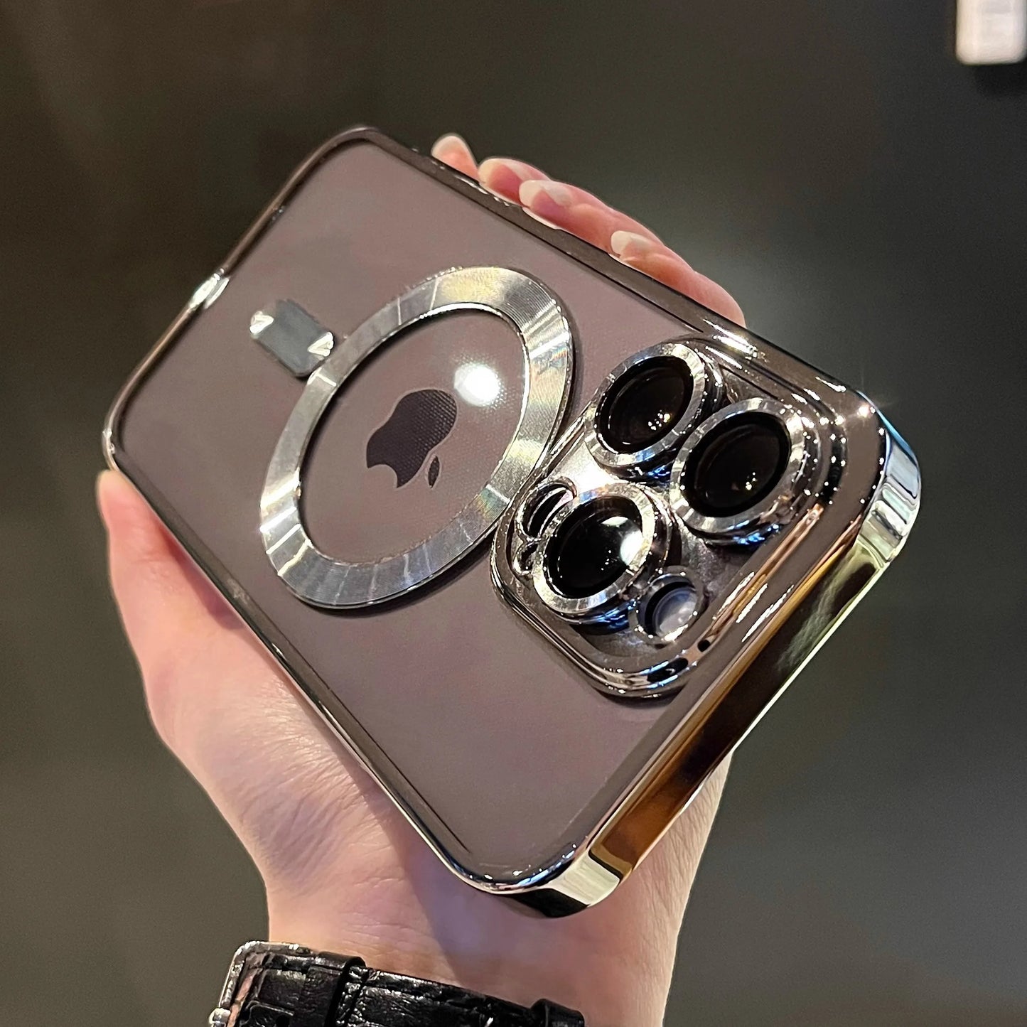 β¨ BlingNTech LuxeMag Clear Case β Magnetic Magsafe Wireless Charging Shockproof Silicone Cover for iPhone 17 16 15 14 13 Pro Max β¨