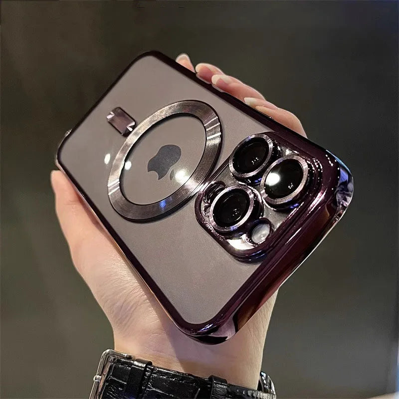 β¨ BlingNTech LuxeMag Clear Case β Magnetic Magsafe Wireless Charging Shockproof Silicone Cover for iPhone 17 16 15 14 13 Pro Max β¨