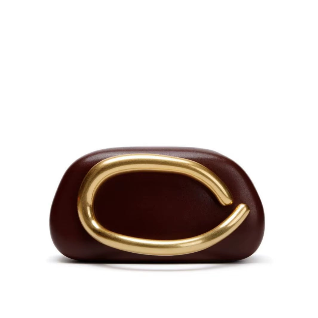 BlingNtecH Vintage Gold Oval Chain Clutch π«