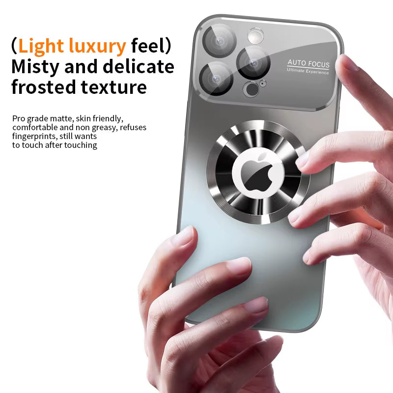 ✨ Bling Titanium Metallic Matte Case — iPhone 17 16 15 14 Plus 13 Pro Max | Magnetic Magsafe Lens Protection