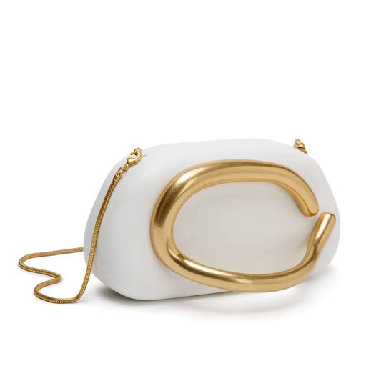 BlingNtecH Vintage Gold Oval Chain Clutch 💫 