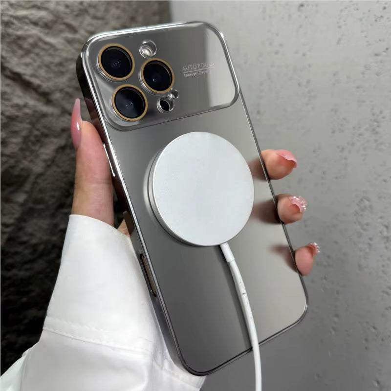 BlingNtecH Matte AG Nano Magnetic Case — Magsafe Ready Tempered Glass Shield for iPhone 17 | 16 | 15 | 14 Pro Max | 17 Air