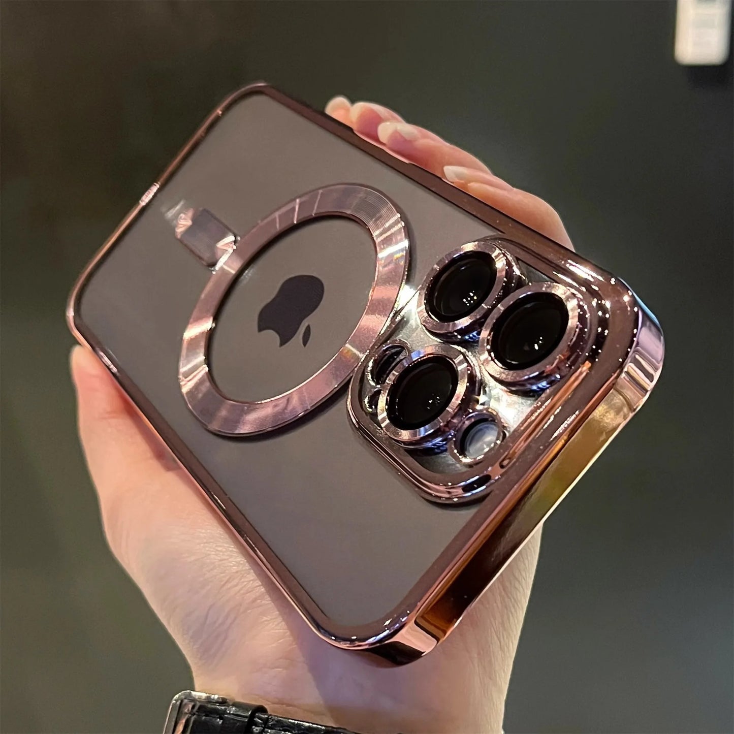 ✨ BlingNTech LuxeMag Clear Case — Magnetic Magsafe Wireless Charging Shockproof Silicone Cover for iPhone 17 16 15 14 13 Pro Max ✨