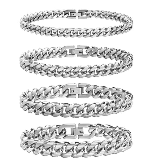 BlingNTech BoldCurb Bracelet – Heavy-Duty Stainless Steel Chain for Men & Women