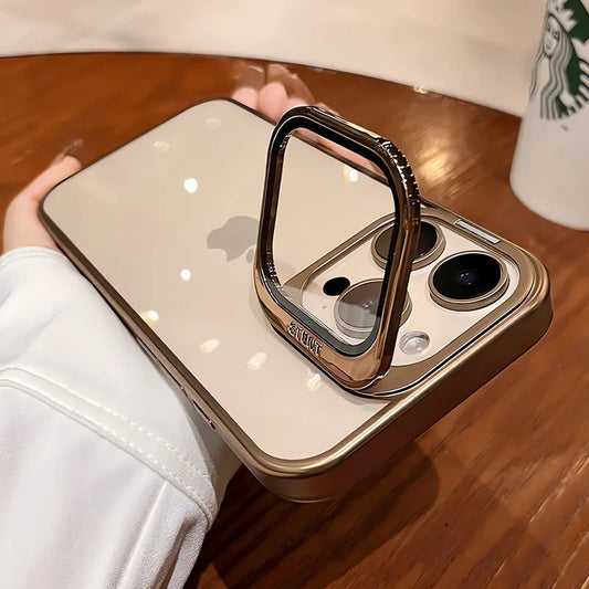 LuxeFlip Gold Camera Bracket Case