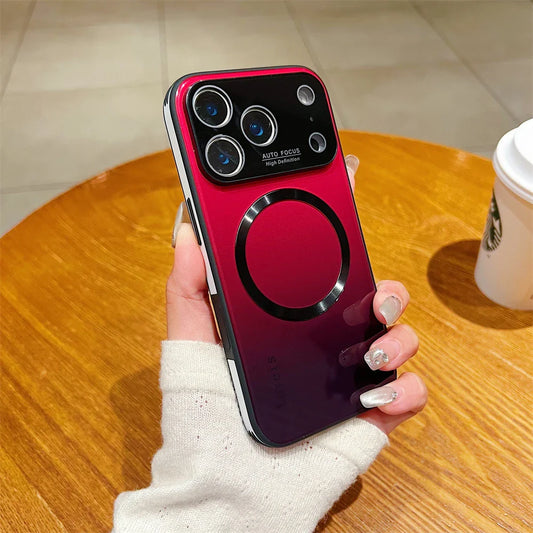 Luxury Magnetic Gradient Glass Case with MagSafe Shockproof