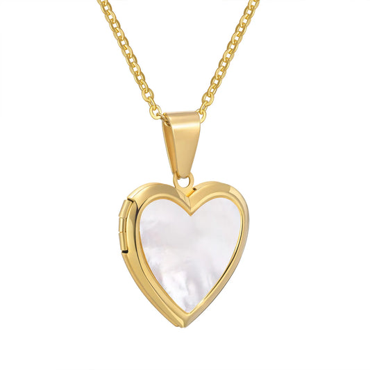 Heart of Memories 💌 – Stainless Steel Locket Necklace | Openable Photo Pendant Keepsake