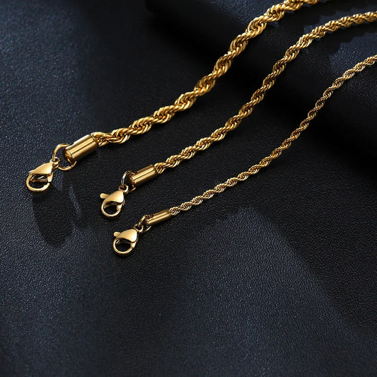 Twisted Elegance Bracelet 💫 – Unisex Stainless Steel Rope Chain | Timeless Gift for Him & Her