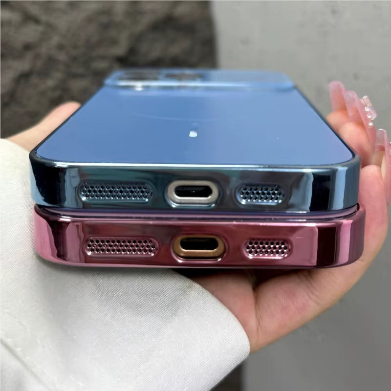 BlingNtecH Matte AG Nano Magnetic Case — Magsafe Ready Tempered Glass Shield for iPhone 17 | 16 | 15 | 14 Pro Max | 17 Air